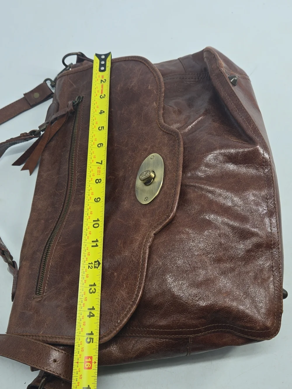 Maurizio Taiuti Brown Leather Satchel Made In Italy